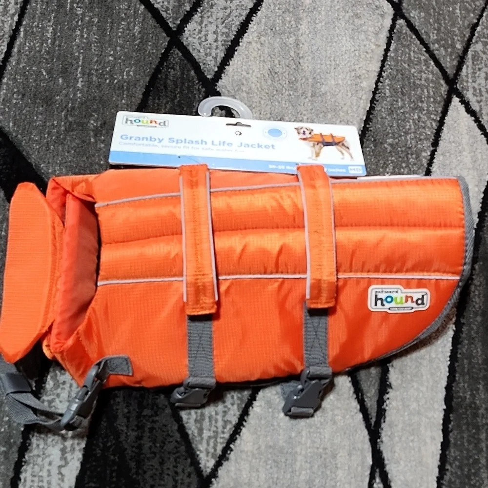 OUTWARD HOUND GRANBY SPLASH REFLECTIVE MAXIUMUM BUOYANCY DOG LIFE JACKET MED